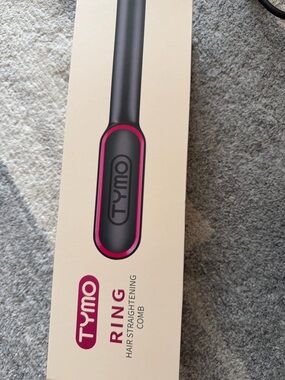 Tymo Ring Hair Straightening Comb - Pink/Black